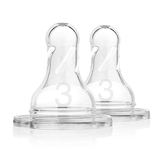 Image of Dr. Brown's 8 Pack Natural Flow Level 3 Standard Nipple (Pack of 8, White)