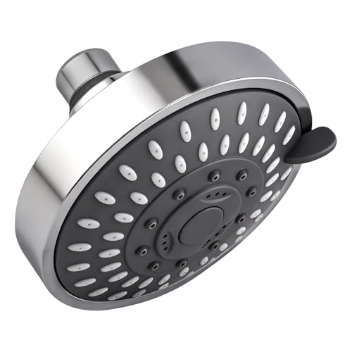 RULNFICHY High Pressure Shower Head - Adjustable Bathroom Fixed Rain Showerhead with Swivel Brass...