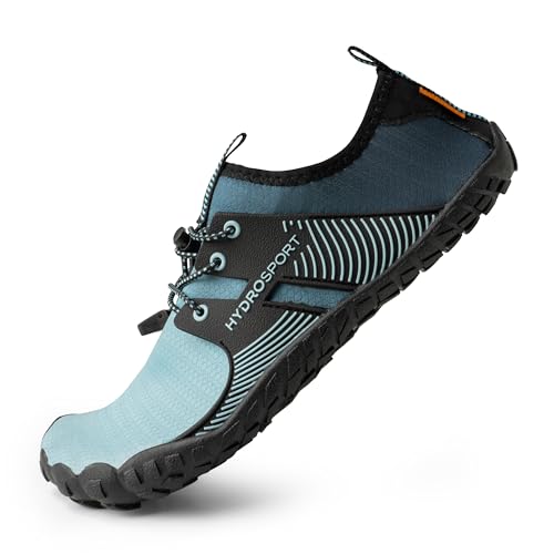Image of FITKICKS HydroSport Land-to-Water Footwear, Unisex Barefoot Shoes, Ideal for Beach, Yoga, Surf, Camping Accessories, Versatile Barefoot Shoes for Men and Women - Teal, Men