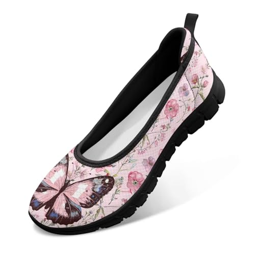 Image of Walking Shoes Women Breathe Mesh Slip On Sneakers Women Comfortable Lightweight