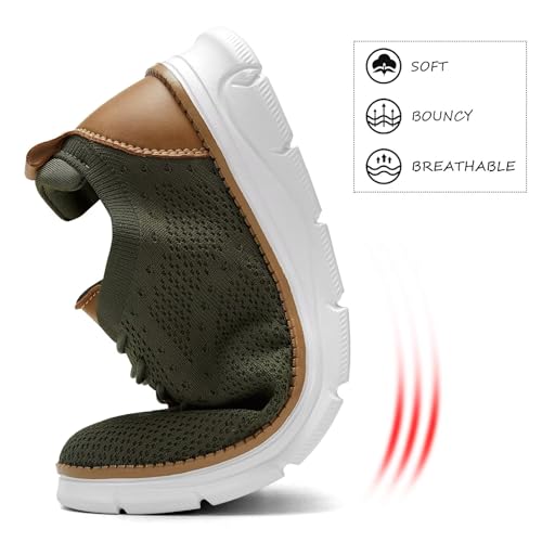 Image of Men's Mesh Sneakers Oxfords Lace-Up Lightweight Casual Walking Shoes Driving Shoes