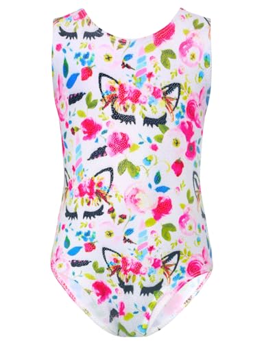 Image of TENVDA Girl's One Piece Swimsuit Sparkle Sleeveless One-Piece Bathing Suits Swimwear for Kids 2-12 Years Old