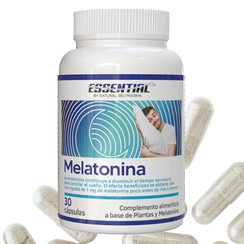 Pastillas para Dormir con Melatonina Pura, para Conciliar el Sueño Rápido y Dormir Bien. Pasiflora en Pastillas con Melatonina 1mg y Valeriana Forte para Dormir Mejor (30 Cápsulas).