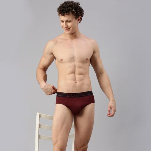 Image of Zoiro Men's Brief | Soft Band | Soft No-Marks Elastic | Breathable Innerwear | Pack of 1 | Color May Vary