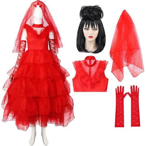 Disfraz Lydia Deetz para niñas estilo gótica miniatura 1