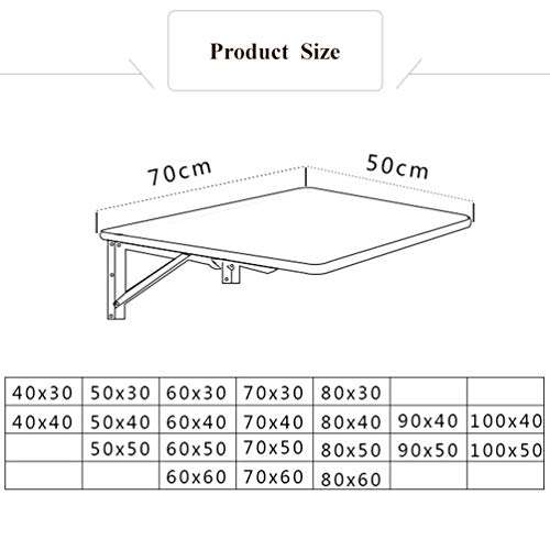 Table d'étude pliante murale et bureau rabattable multi-tailles - 4