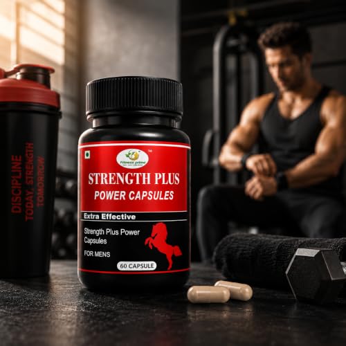Image of Strength Plus Herbal Capsules for Men, 60 Capsules | Ayurvedic, Daily Wellness & Energy Support, Natural Herbal Supplement
