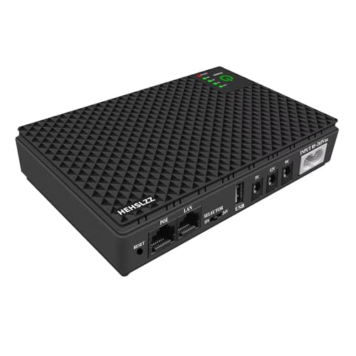 HEHSLZZ Mini UPS DC 10400mAh Battery Backup & Surge Protector Uninterruptible Power Supply for Router Modem USB Mini UPS 5V/9V/12V DC10400 Security Camera, Smartphones