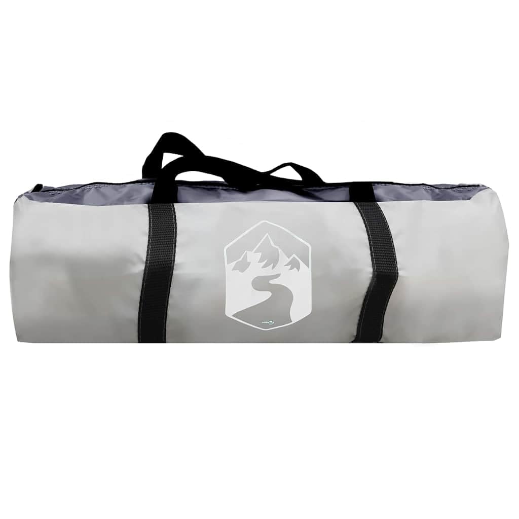 vidaXL Dôme de Piscine Gris et Orange 472 x 460 x 229 cm, Jardin et terrasse, dôme Moderne extérieur, auvent Anti-UV, Couverture de Piscine Pliable, Protection pour l'été
