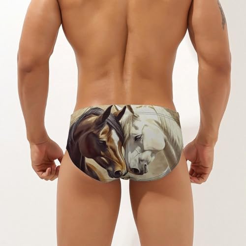 Two Horses Men's Swimsuit Bikini Briefs Swim Underwear Stretchy Swimwear3