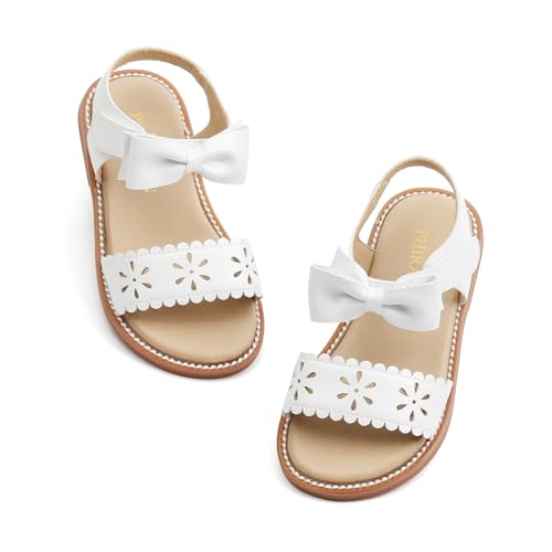 Image of PHIRAMIN Toddler Flower Girl Sandals - Girl Dress Shoes Toddler Little Kid Wedding Party