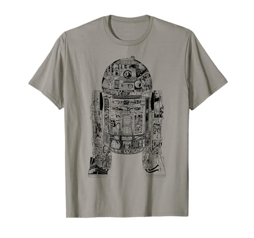 Star Wars Epic R2-D2 Panel Schematics Design T-Shirt