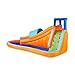 Banzai Surf Rider 17.5' L x 9.5' W x 7.9' H Inflatable Water Park with Waterslide, Pool, and Sprinklers