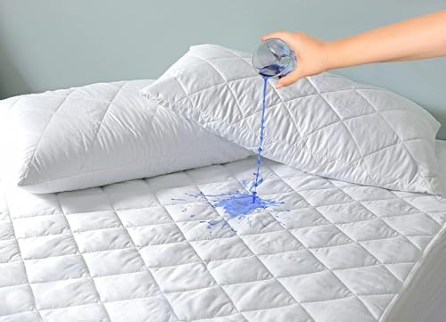 Protector de colchón impermeable doble para familias con niños y mascotas en casa 2