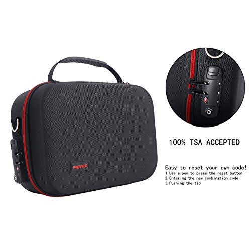 Glamgen Locking Carrying Case For Nintendo Switch / Switch Oled, Protective Hardshell Messenger Bag For Switch Console, Pro Controller, Switch Dock, Ac Adapter And Accessories With 16 Game Cards #TOP2