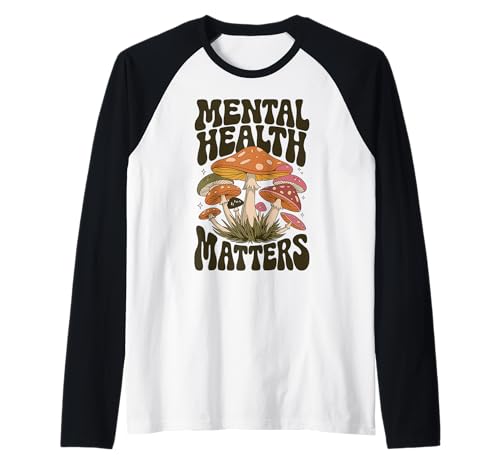 Groovy Mental Health Matters - Mental Health Awareness Month Maglia con Maniche Raglan