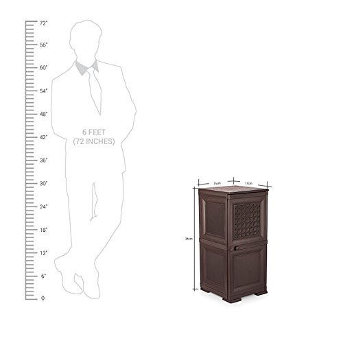 Image of Cello Infiniti Mini 2 Storage Cabinet Net (Brown)