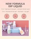 Aokitec 12 sztuk Dipping Powder Nail Set Starter Kit, 3 kolory jasny Nude Pink Dip Powder Nail Set z 3 płynami do dipów, akrylowy zestaw do paznokci do zdobienia paznokci, zestaw do samodzielnego