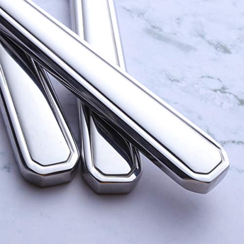 Dinner Knife Set of 4, 18/0 Stainless Steel 9.2-inch Flatware 4-Piece Table Knives Set, Cutlery Silverware Utensils Steak Knives Only, Dishwasher Safe, Mirror Polished - Thumbnail 3