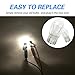 Slykew 10 PCS Car T20 1891/7443 Dual Wire Brake Bulb, 12V 21/5W Super Bright Turn Signal Tail Light, DRL Indicator Light Micro Bulb Parts, Automotive Universal Lighting Accessory, for Cars (White)