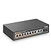 MokerLink 11 Port Gigabit PoE-Switch mit 8 PoE+ Port, 2 Gigabit Uplink, 1 SFP Port, 120W AI Erkennung, Qos, Plug & Play Netzwerk Switch ohne Lüfter