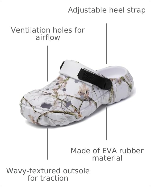 Image of YUKTOPA Men's Clogs Outdoor Athletic Sports Sandals Adult Slip On Garden Shoes Summer Water Beach Shoes Casual Slippers Lightweight Breathable Non Slip