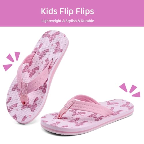 IceUnicorn Boys Girls Flip Flops Kids Summer Sandals Lightweight Sandal Shoes for Swimming Beach Pool(Pink Bow,35) by IceUnicorn - Used condition - Image 4