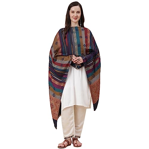 Zamour Women Jacquard Weave Large Shawl Wrap in Soft Material 40x80 inches in Black