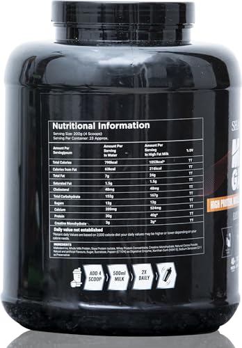 Image of Mass Gainer | High Calorie Weight Gainer Protein Powder with Carbs & Creatine | Supports Muscle Growth, Strength, Recovery & Weight Gain for Men & Women (3 KG, Chocolate)