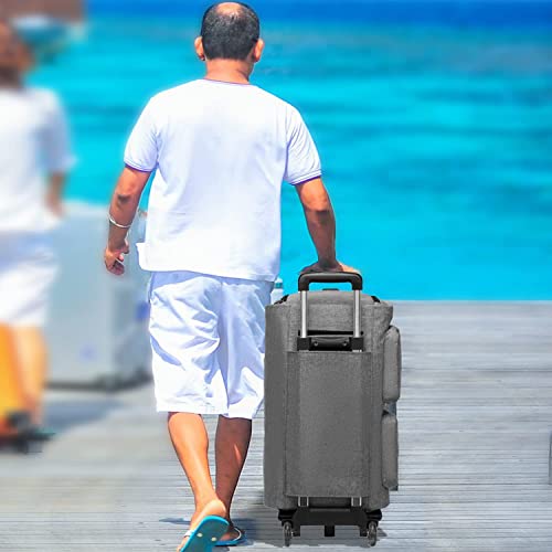 Rolling Garment Bags,Garment Bag With Wheels Travel Garment Bag With Shoe Compartment Rolling Duffle Bag With Wheels Trolley Suit Bag Overnight Weekender Bags For Women Or Men-Grey #TOP6