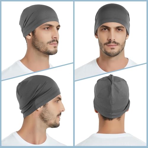 Image of WTACTFUL Cooling Skull Cap Breathable Mesh for Men Women | Lightweight Mesh Thin Quick-drying Moisture-Wicking Motorcycle Cycling Summer Sports Helmet Liner Hard Hat Liner