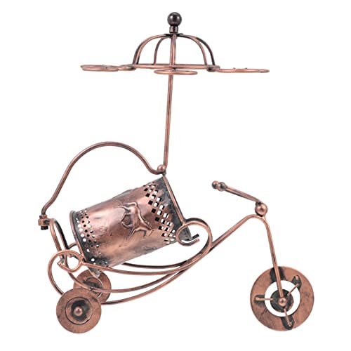 Cabilock Suporte de vinho Triciclo para garrafa de vinho de bicicleta, organizador de vinho, suporte criativo para exibição de vinho, para escritório em casa