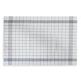  Tischsets Abwaschbar 6Er Set,Tischsets Für Esstisch, Blau Kariertes Baumwoll-Bettwäsche-Tischset, Modernes, Minimalistisches, Hitzebeständiges Tischset, Restaurant-Dinner-Party-Dekoration, 6-TLG