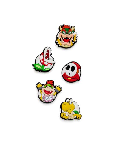 Image of Crocs Unisex Jibbitz Characters Super Mario Secondary 5-Pack One Size
