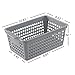 Ggbin 6 Pack Desktop Storage Basket, Plastic Organizer Bin, Gray