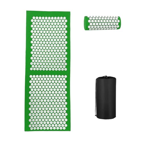 AIMALL Long Acupuncture Massage Mat Set with Pillow & Storage Bag, Yoga & Meditation Mat for Back, Neck, Foot Muscle Relaxation, Acupressure Therapy Pad