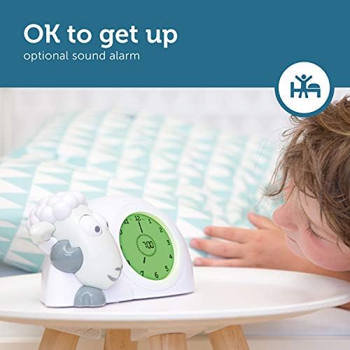 ZAZU Sam the Lamb Clock - Sleep Trainer Clock & Nightlight for Kids | Light Up Alarm Clock | Helps teach your child when to wake up with visual indicators | Adjustable Brightness | Auto off