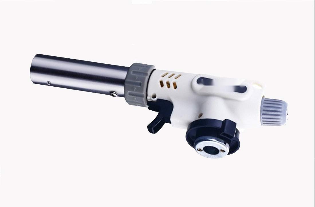 Flamme Réglable de Briquet de Butane de Cuisine de Chalumeau Inversion de 360 Degrés pour Le BBQ/Crème/Faisant Cuire/Souder,A