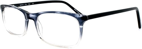 Sightline Lentes de lectura multifocal, color gris a cristal desvanecido, potencia progresiva, calidad premium, marco de acetato Cory
