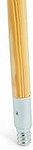 60-Inch Wood Push Broom Handle, Threaded Metal Tip (CW57741)