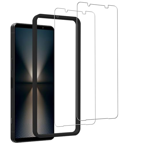【2枚セット】KPNS 日本素材製 対応 Xperia 1 VI 6世代 SO 51E / SOG13 / XQ EC44 用の ガラスフィルム 強化 ガラス に適合する エクスペリア 1 VI 保護 フィルム ガイド枠付き