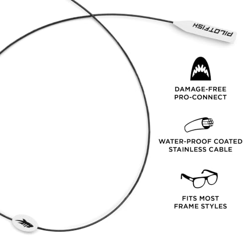 Image of Pilotfish Wire Sunglasses Strap, No-Tail Eyewear Retainer for Glasses, Secure Eyeglass Holder for Sports and Outdoors