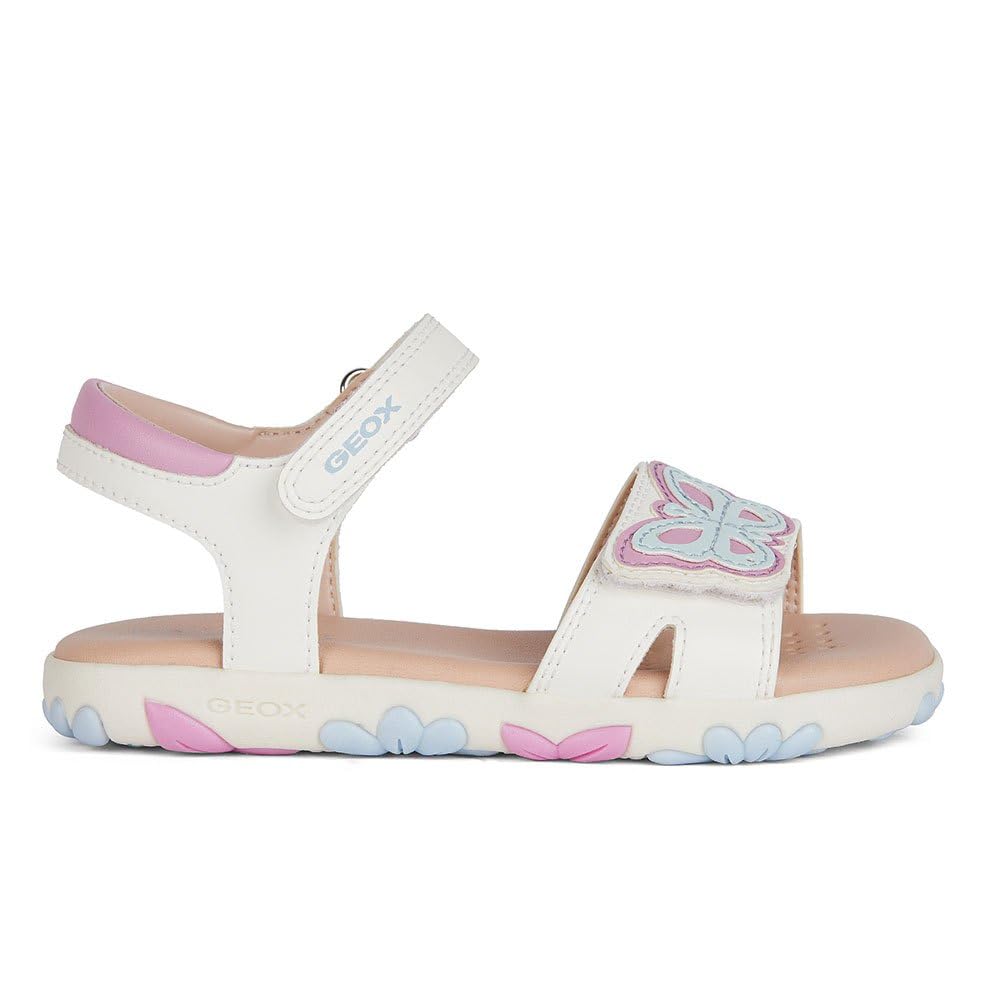 Geox JUNIOR J SANDAL HAITI GIRL SANDALS WHITE/DK PINK 27_EU