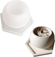 Vista 63 de 4Pcs Candle Jar Silicone Molds Set, Jars and Bottles with Lids Container Moulds, Striped Round Pot Molds for Making Uv Epoxy Plaster Concrete