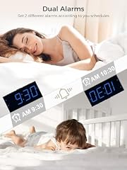 Large LED Dual Alarm with USB Charger product photo Large LED Dual Alarm with USB Charger product image