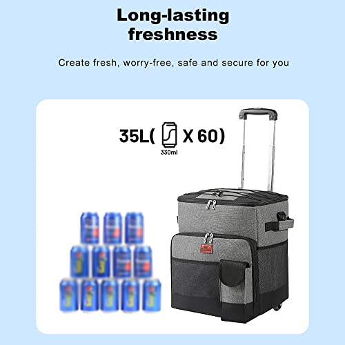 BHCASE Bolsa refrigeradora portátil para acampamento, isolamento térmico, organizador de armazenamen
