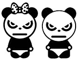 Angry Pandas JDM - Sticker Graphic - Auto, Wall, Laptop, Cell, Truck Sticker for Windows, Cars, Trucks
