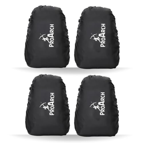 Image of ProArch Rain Cover for Backpack Travel & Hiking Bags |Tear-Resistant Rucksack Cover with Storage Pouch | Elastic Adjustable Fit Dustproof Travel for Upto 44L Backpacks (4Pack)