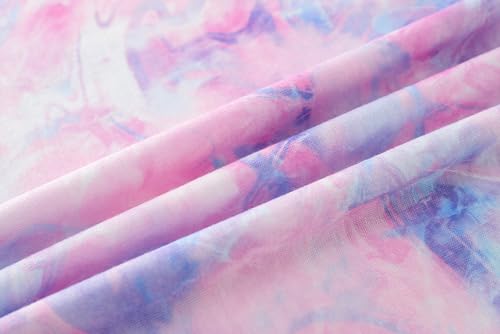 Image of Tie Dye Mermaid Sloth Christmas Halloween Pajamas for Girls Long Sleeve and Pants Nighty PJS 2-piece Set Size 6-16
