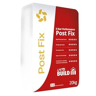 Laeto Fast Setting Concrete – 20kg Quick-Set Post Mix for Fence Posts & Garden Structures – Postcrete Alternative – No Mixing Required – Just Add Water, Sets in Under 10 Minutes